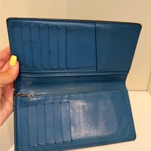 Louis Vuitton Blue Leather Long Wallet